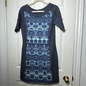 Title Nine Gray and Blue Short Sleeve Dress size small